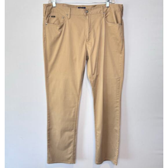 Polo Ralph Lauren Chino Pants 38x34 The Prospect Straight Flat Front Khaki Mens - Picture 1 of 12